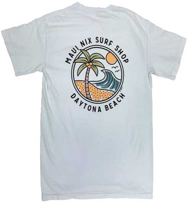 This is an image of Tees Tees Maui Nix Monoline Beach Tee