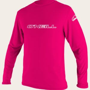 This is an image of Boys Girls Kids Surf Wetsuits and Rashguards O’Neill Youth Basic Long Sleeve Rashguard