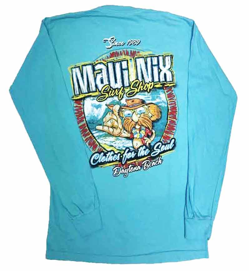 This is an image of Long Sleeves and Hoodies Long Sleeves and Hoodies Maui Nix Chalkboard Long Sleeve