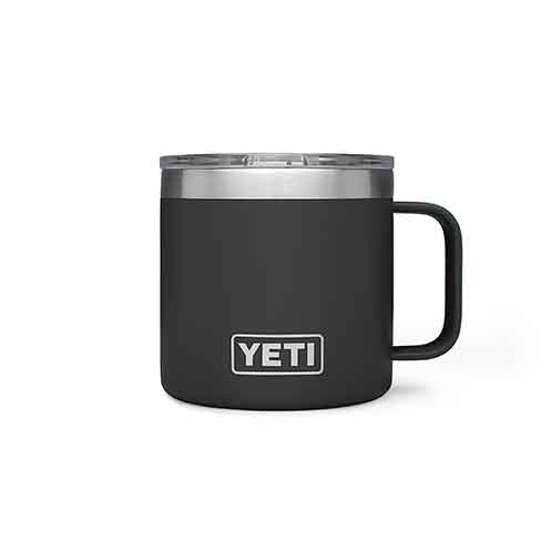 This is an image of Gift Ideas Gift Ideas Maui Nix Sale Items Yeti 14oz Rambler Insulated Camp Mug Black