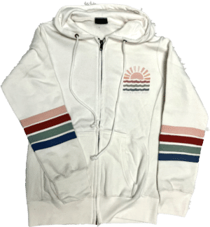 This is an image of Long Sleeves and Hoodies Maui Nix Naama Stripe Zip Hoody
