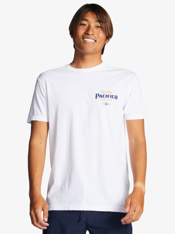 This is an image of Maui Nix Sale Items Men New Arrivals Tees and Tanks Quiksilver Men’s Quiksilver X Pacifico T-Shirt