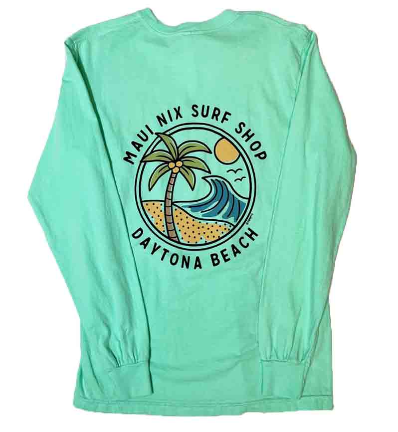 This is an image of Long Sleeves and Hoodies Long Sleeves and Hoodies Maui Nix Monoline Beach Long Sleeve Tee