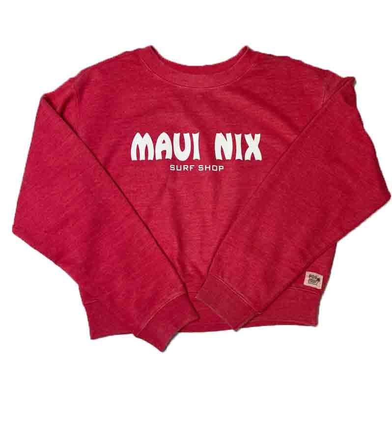 This is an image of Long Sleeves and Hoodies Maui Nix Crew Neck Sweatshirt