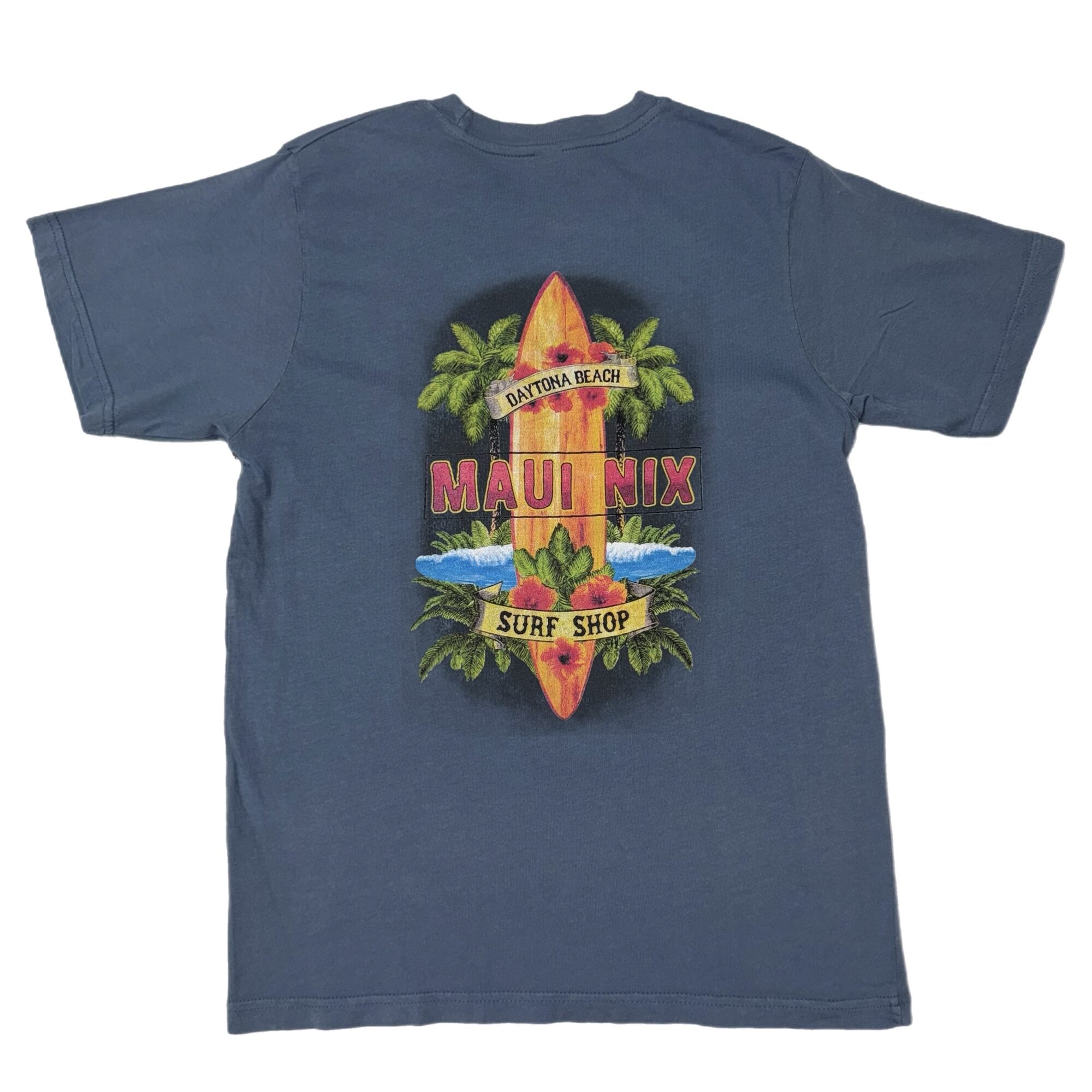 This is an image of Tees Tees Maui Nix Floral Boards Short Sleeve Tee