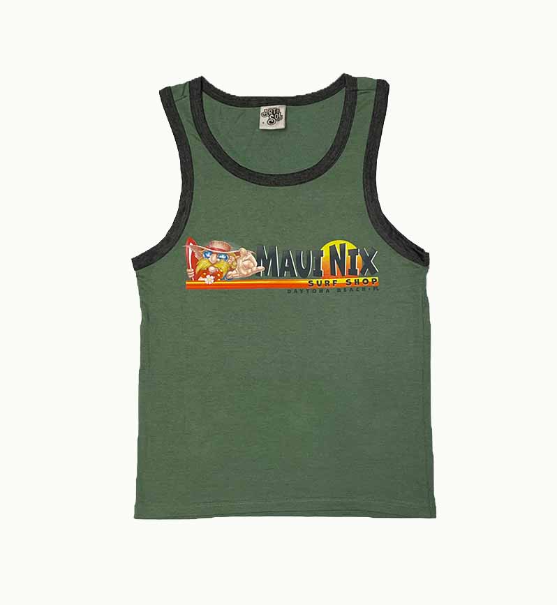 This is an image of Men Tanks HEATHER RINGER TANK MS