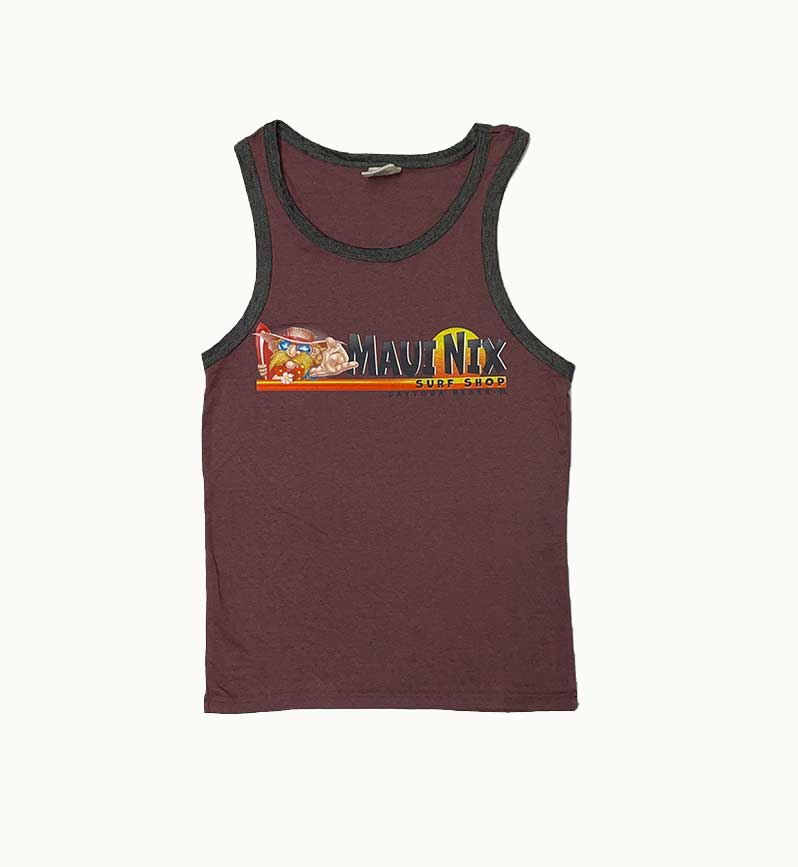 This is an image of Men Tanks HEATHER RINGER TANK MS