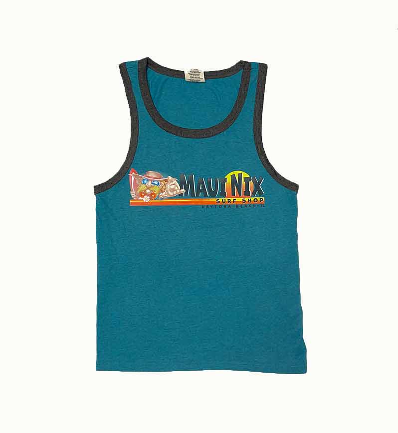 This is an image of Men Tanks HEATHER RINGER TANK MS