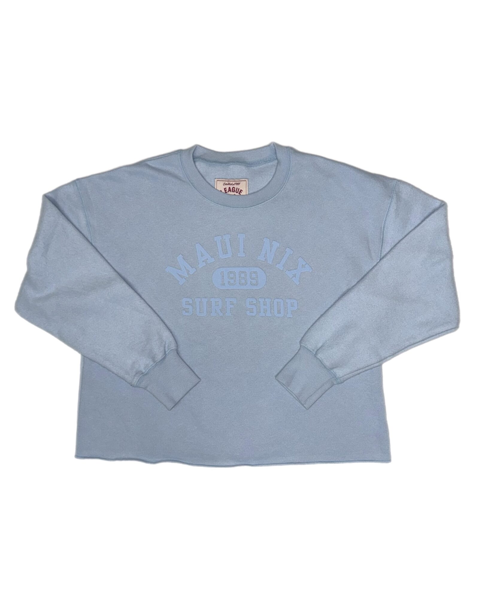This is an image of Long Sleeves and Hoodies Maui Nix Reverse Fleece Arch Sweatshirt
