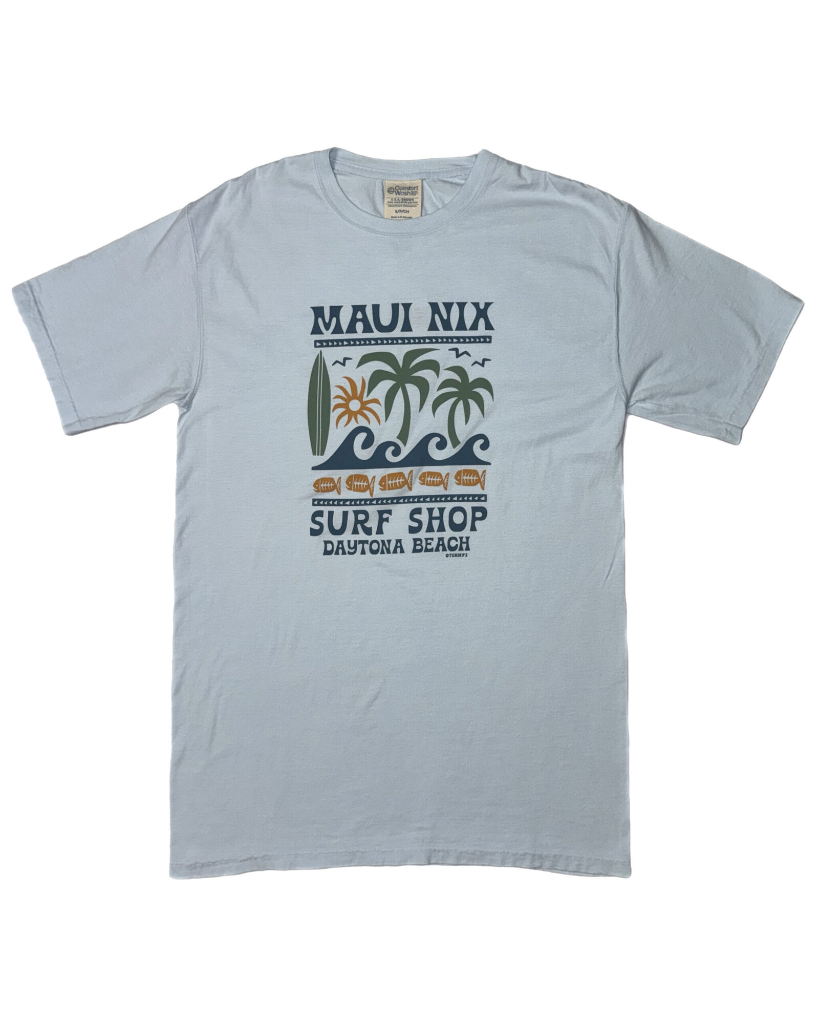 This is an image of Tees Maui Nix Lino Palm Tee