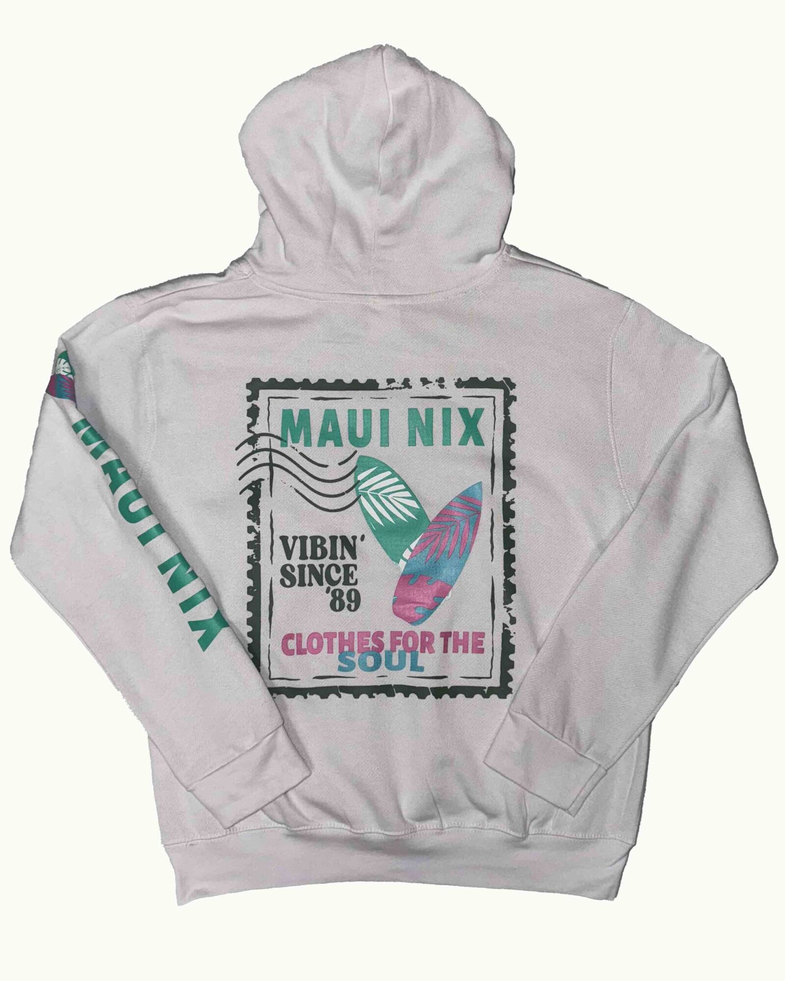 This is an image of Long Sleeves and Hoodies Maui Nix Euro Stamp Vibes Hoodie